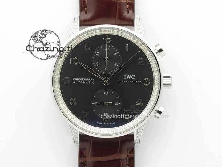 MIROTIME 0312 Unique Portuguese IW3714 Diam ZF V2 1:1 Best Edition Gray Dial On Brown Leather Strap A79350 (Slim Movement) 7250